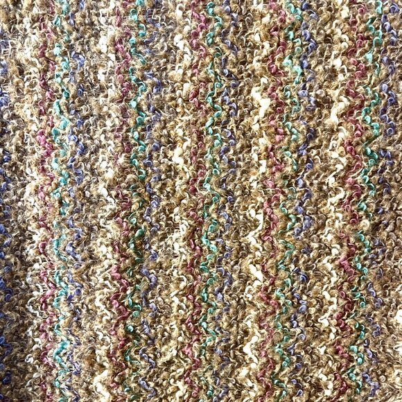 Vintage 70s Donnkenny Chunky Boucle Knit Collared Blazer Jacket Sz L Wool? - Picture 9 of 11